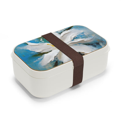 Ethereal Elegance: Bento Box featuring an Abstract Oil Painting of Jasmine