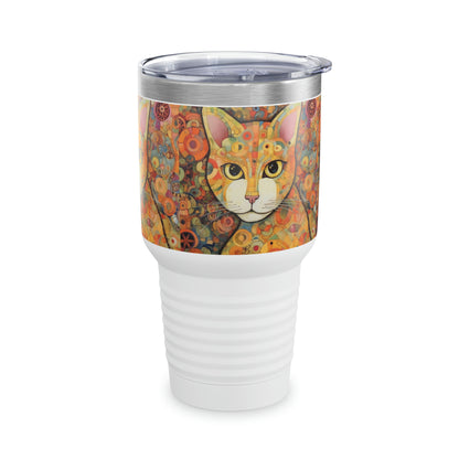 Art Nouveau Essence: Klimt-Inspired Ringneck Tumbler