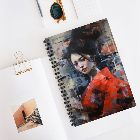 Geisha Dreams Abstract Spiral Notebook