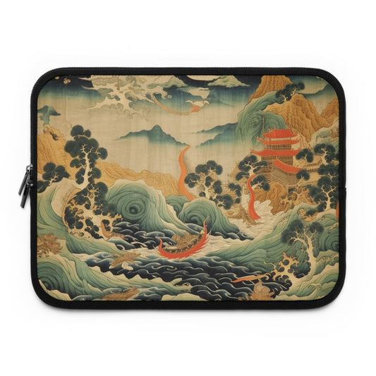 Harmony of the Elements: Japanese Tapestry-Inspired Laptop Sleeve