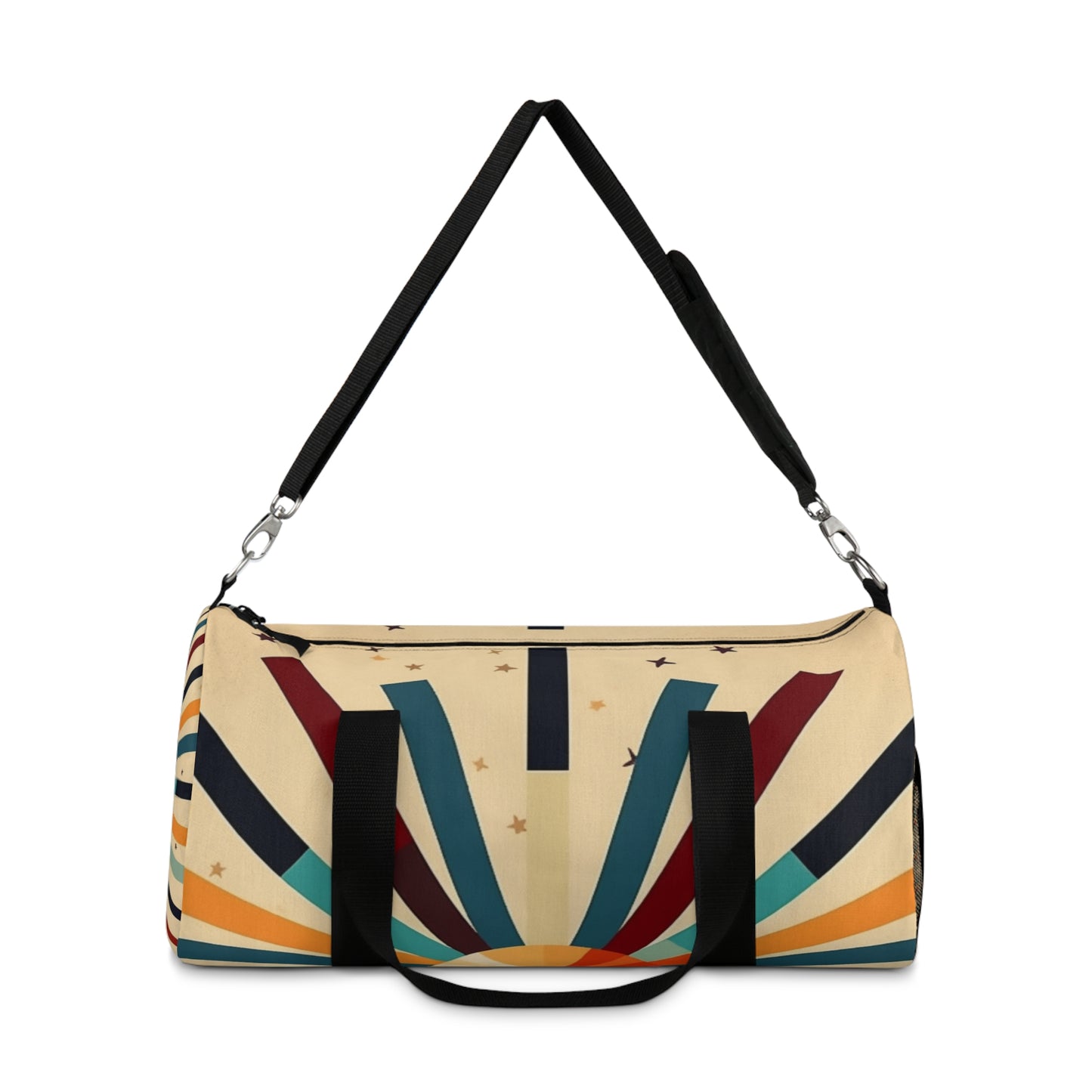 Vintage Fashion Revival: Step back in Time with our Starburst Candy Colored Duffel Bag