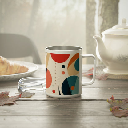 Midcentury Modern Marvel: Abstract Art Insulated Coffee Mug