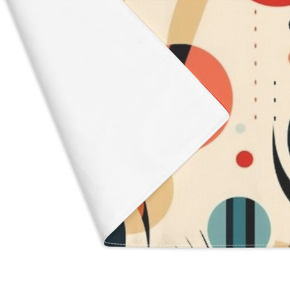 Abstract Elegance: Midcentury Modern Placemat with Modern Abstract Art and Vintage Fashion