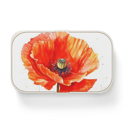 Watercolor Poppy Garden Bento Box: Unleash the Beauty of Nature