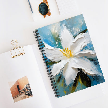 Abstract Oil Painting Jasmine 1 Spiral Notebook - Ruled Line