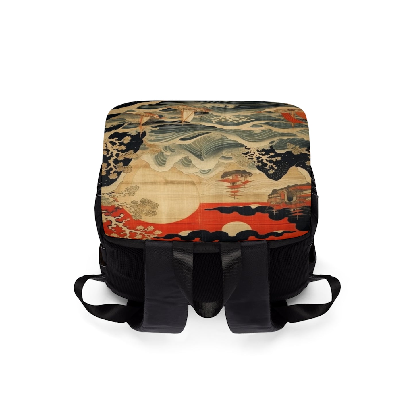 Artistic Fusion - Where Japanese Tapestry Meets the Perfect Unisex Casual Shoulder Backpack