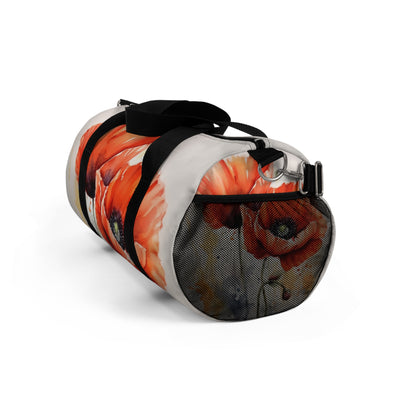 Whimsical Poppy Flower Watercolor Duffel Bag: An Artistic Delight