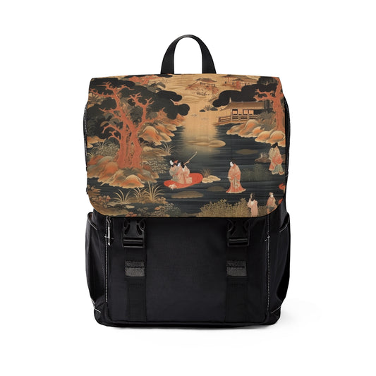 Custom Japanese Tapestry Unisex Casual Shoulder Backpack: Your Personalized Artistic Statement