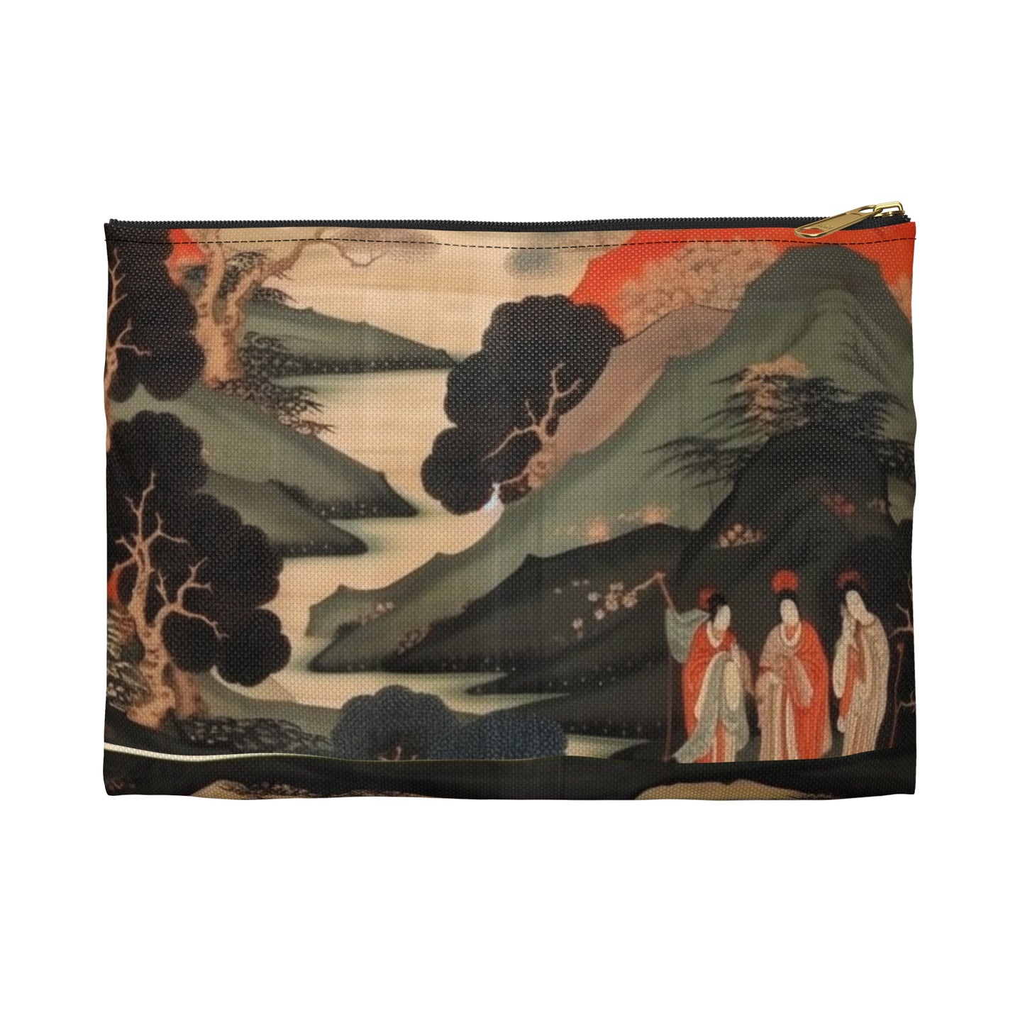 Custom Japanese Tapestry on a Accessory Pouch - Unique Artistic Expression