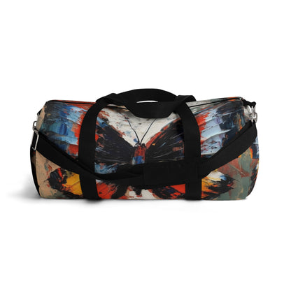 Duffel Bag with Bauhaus-Inspired Butterfly Drawing: A Harmonious Blend of Art and Functionality