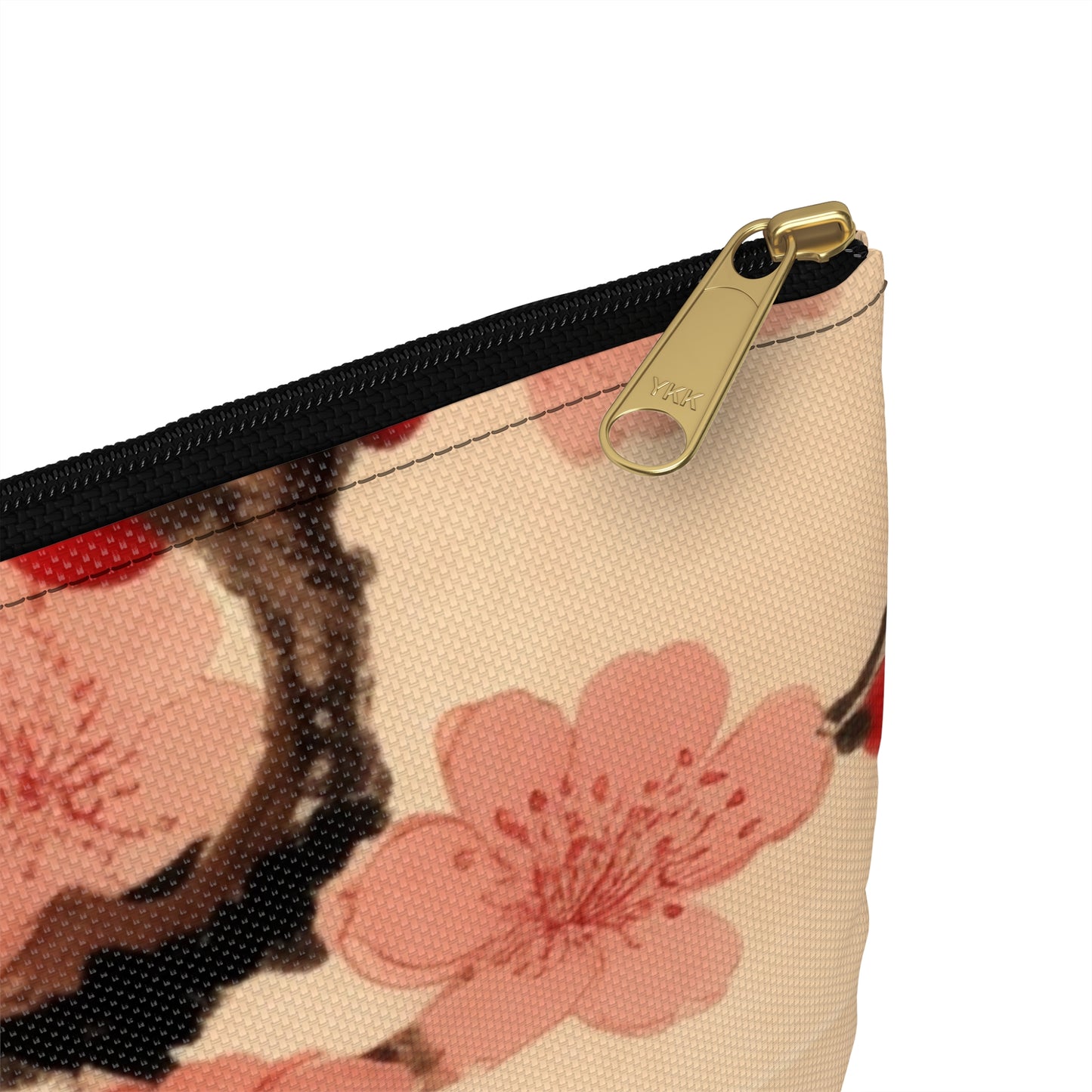 Floral Fusion: Accessory Pouch Merging Cherry Blossom Beauty and Artistic Flower Drawings