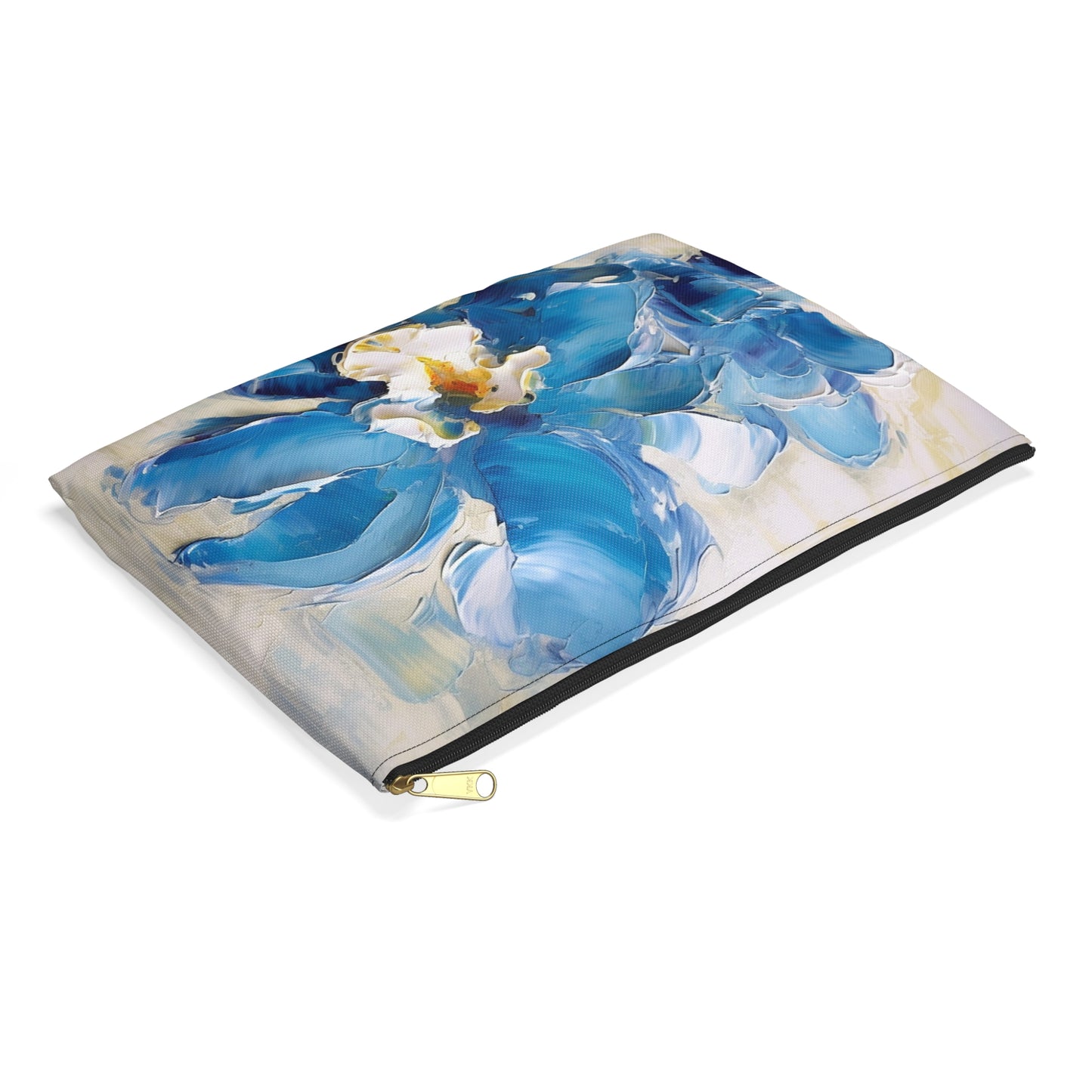 Embrace Artistic Expression with Blue Orchid Abstract Painting Accessory Pouch