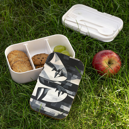 Abstract Oil Paint Bento Box: Cubist Artistry in a Portable Masterpiece