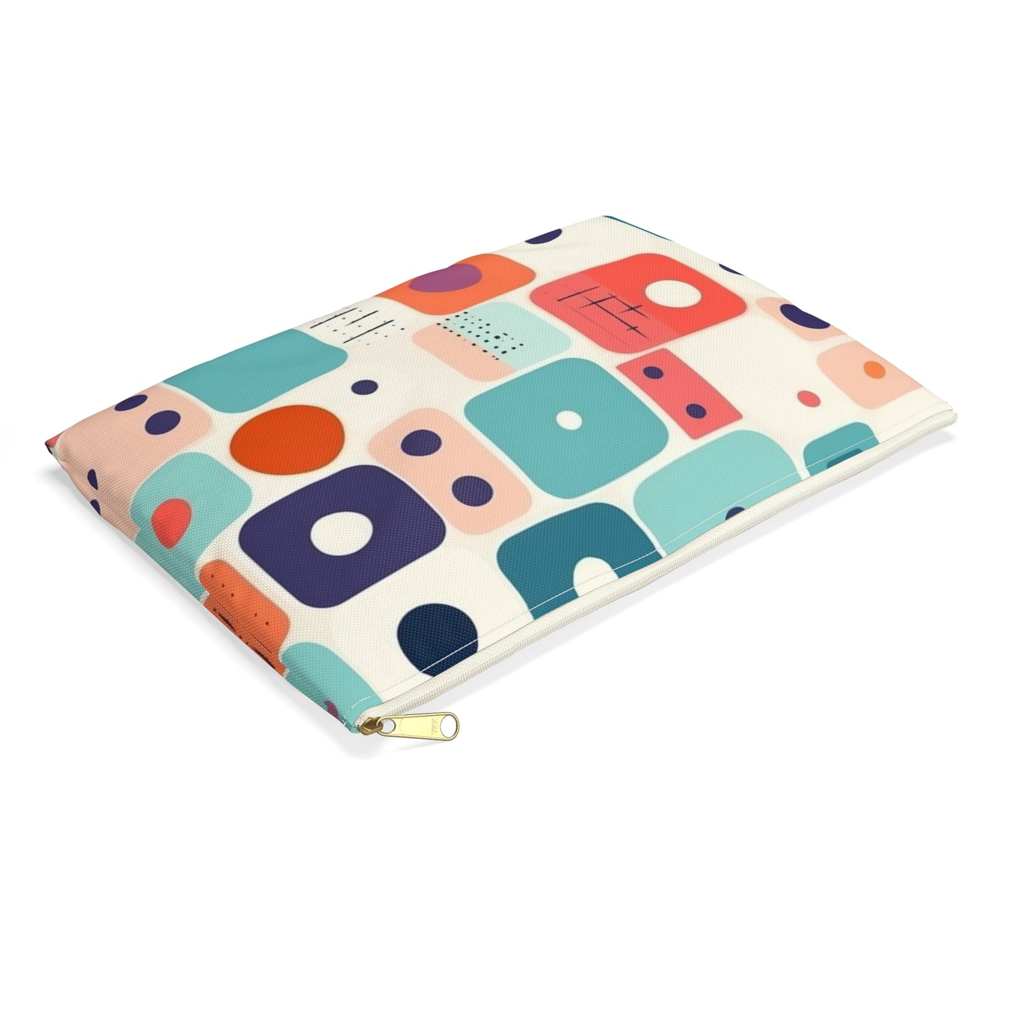 Retro Chic: Atomic Age-Inspired Accessory Pouch with Midcentury Modern Design and 1960s Fashion