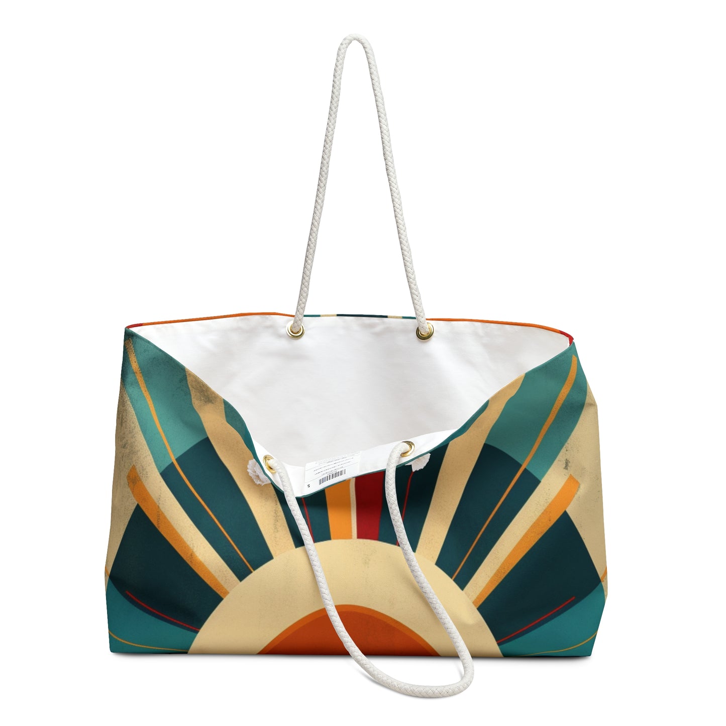 Minimalist Sunshine: Midcentury Modern Sun Weekender Bag