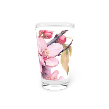 Whimsical Delight: Watercolor Cherry Blossom Tree Pint Glass