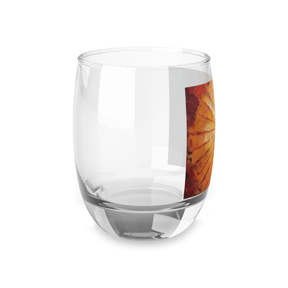 Abstract Art Whiskey Glass: Japanese Umbrella, A Reflection of Creativity