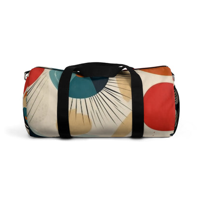 Abstract Elegance: Midcentury Modern Duffel Bag with Modern Abstract Art and Vintage Fashion
