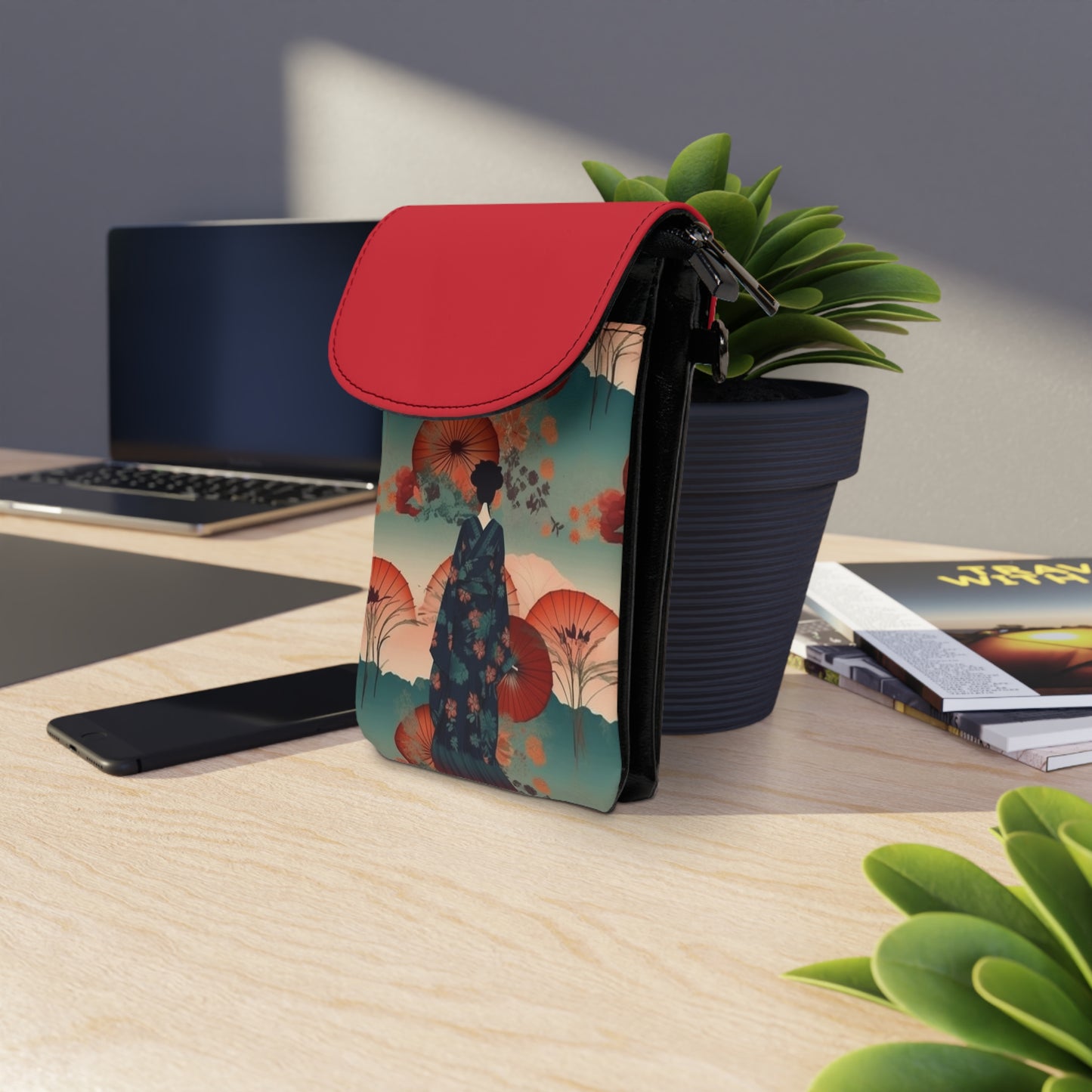 Fashionable Kimono-Inspired Small Cell Phone Wallet: Unleash Your Style