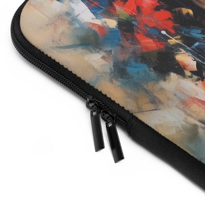Abstract Geisha Art Laptop Sleeve: Captivating Brushstrokes in a Japanese Aesthetic