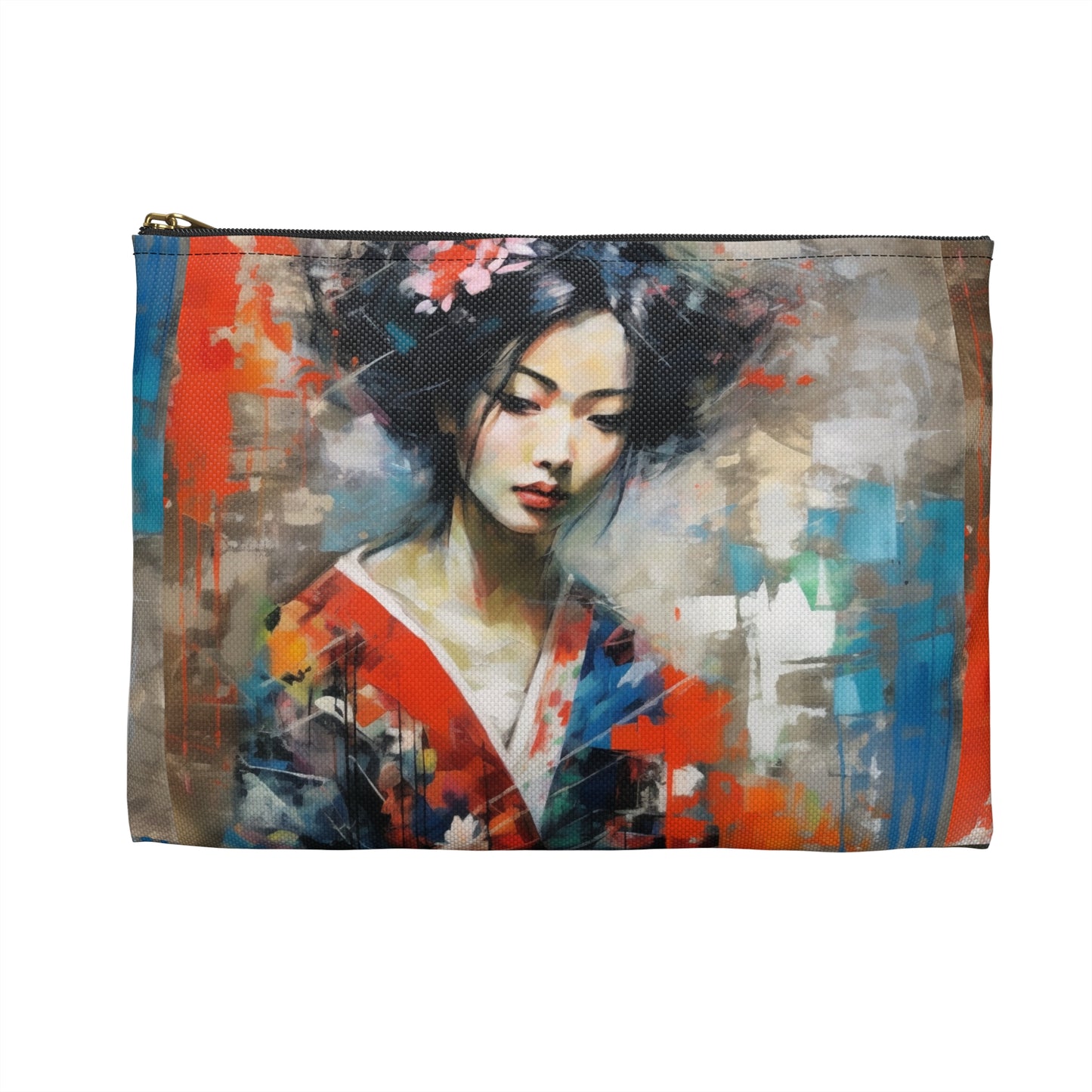 Accessory Pouch with Geisha Art: Style with Japanese Artistic Flair