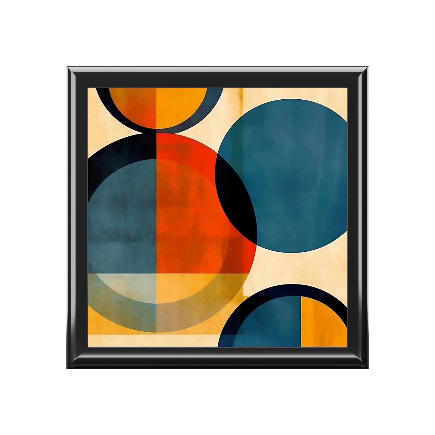 Geometric Abstraction Extravaganza:Jewelry Box for Art Enthusiasts