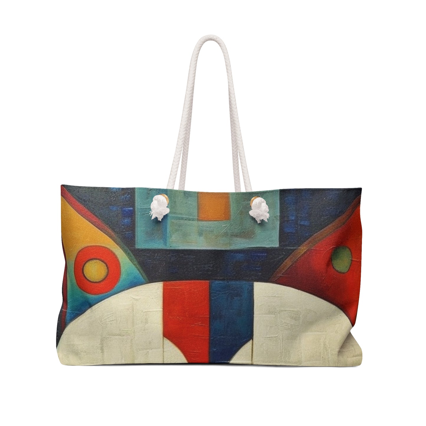 Artistic Vintage Vibes: Picasso-Inspired Midcentury Modern Weekender Bag for Retro Fashion