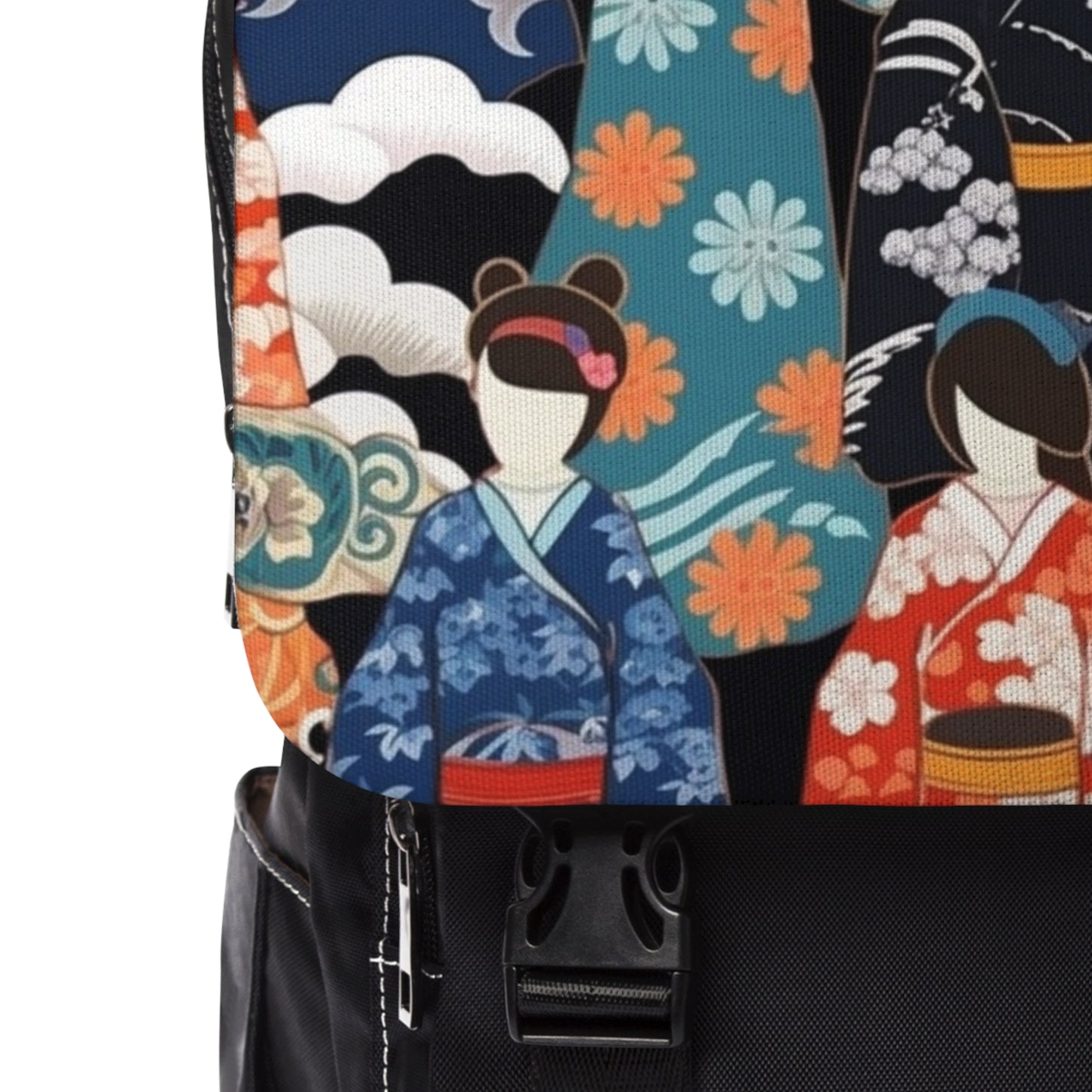 Kimono Dreams Unisex Casual Shoulder Backpack: Experience Japanese Elegance