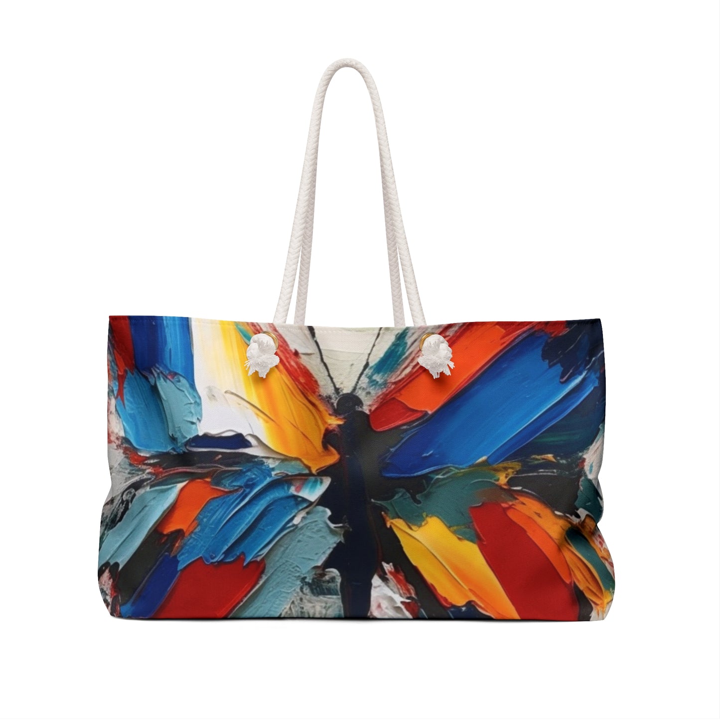 Abstract Weekender Bag for Art Lovers: Butterfly-Inspired Delight