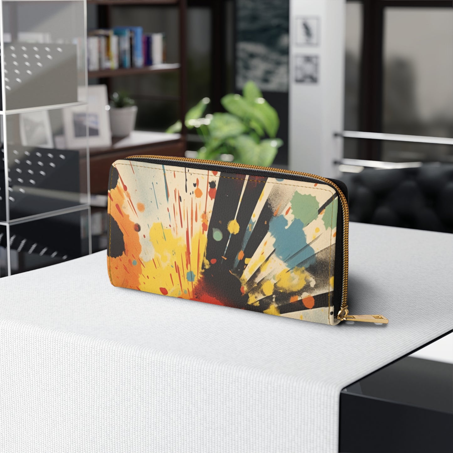 Expressive Abstractions: Gutai Inspired Zipper Wallet