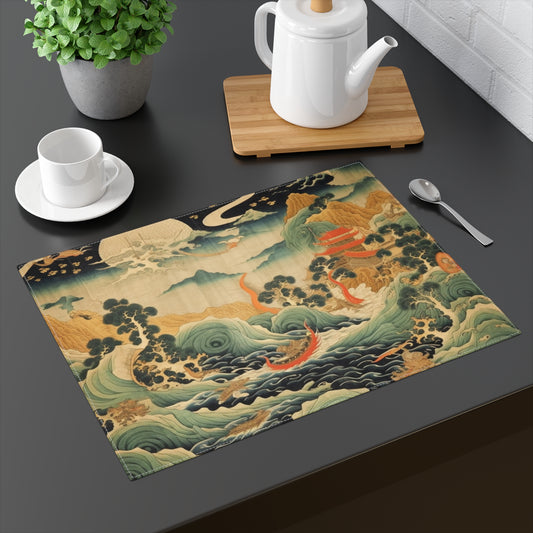 Harmony of the Elements: Japanese Tapestry-Inspired Placemat