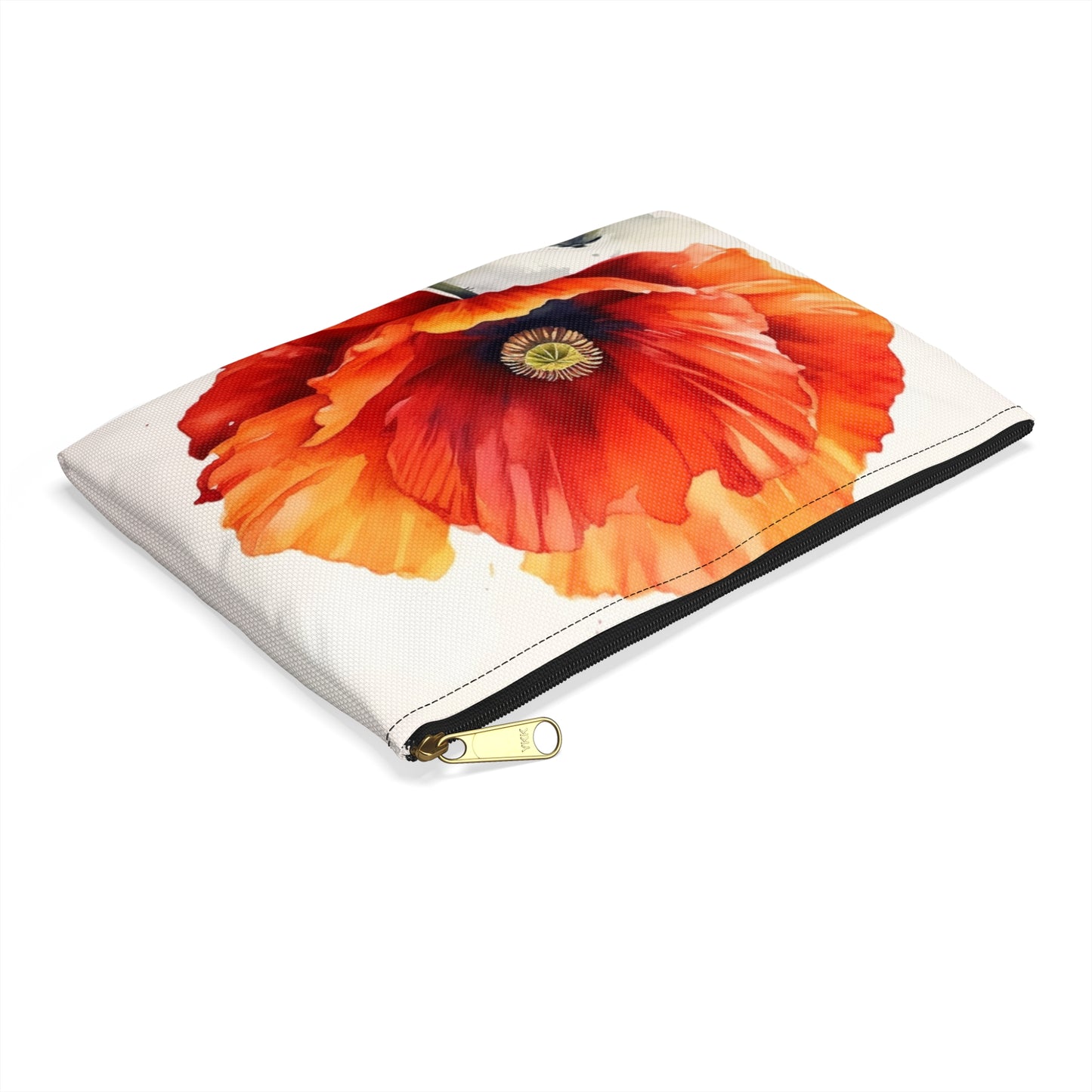 Stunning Poppy Flower Watercolor Accessory Pouch: A Blossoming Experience