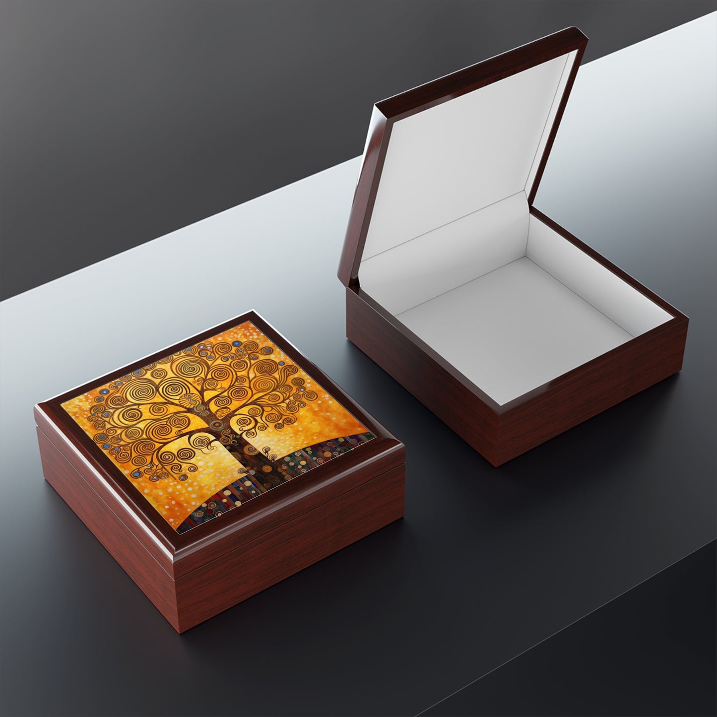 The Tree of Life Jewelry Box: A Modern Art Tribute to Gustav Klimt