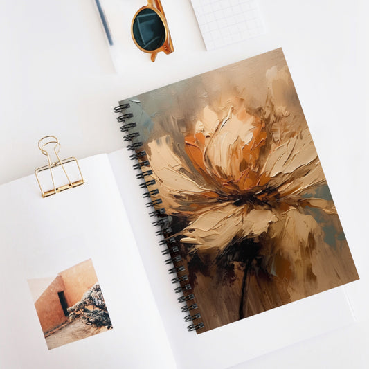 Artistic Fusion: Spiral Notebook Infused with Tan Hua-Inspired Abstract Art