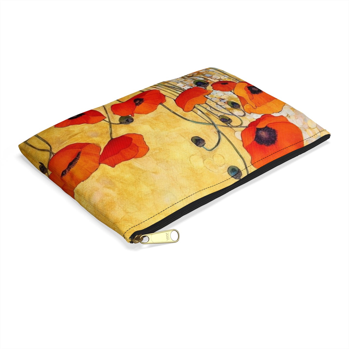 Elevate Your Style: Accessory Pouch Adorned with Gustav Klimt's Poppies