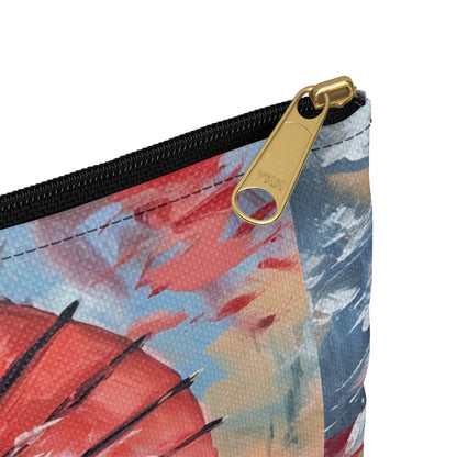 Abstract Japanese Umbrella Art Accessory Pouch: Where Art and Practicality Meet