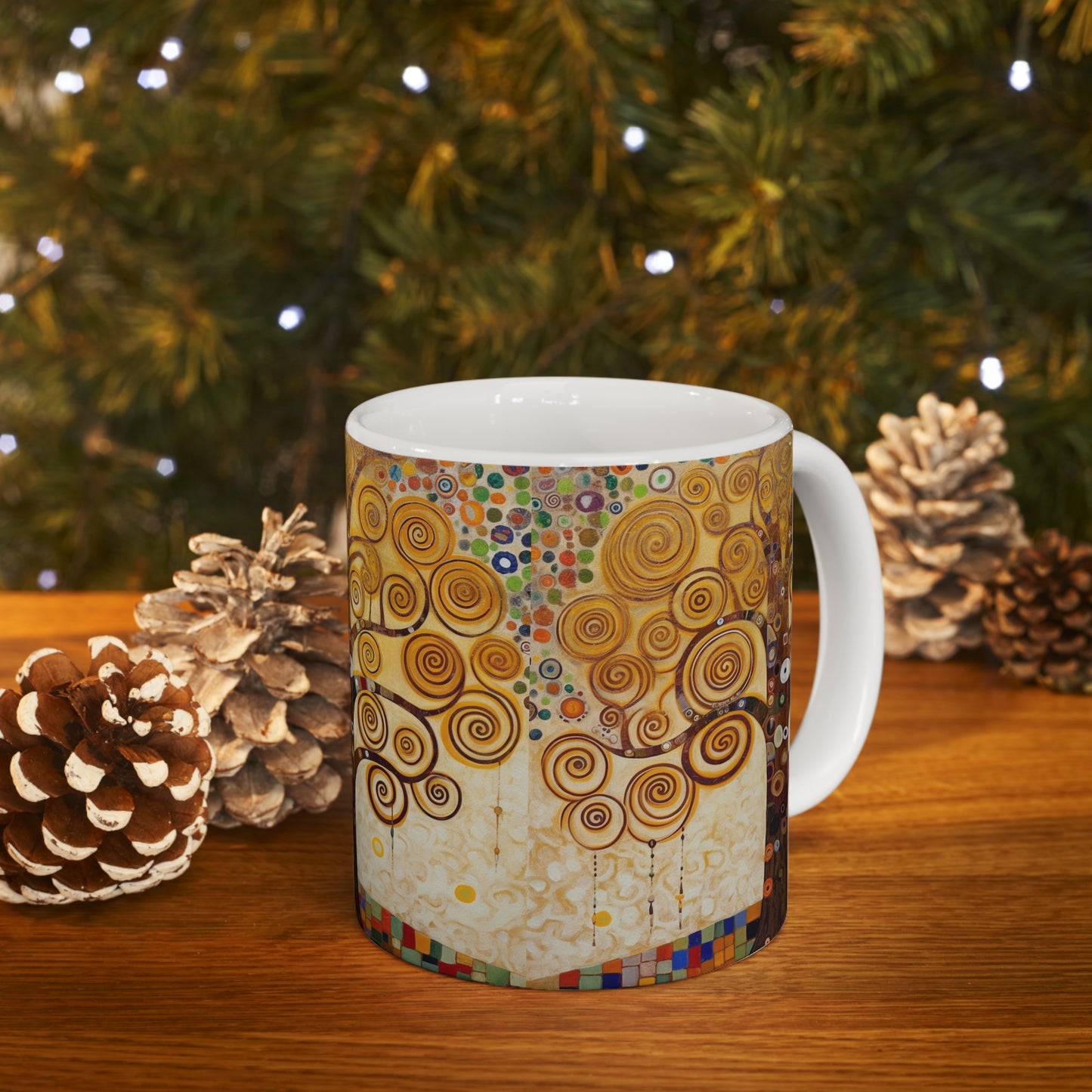 Captivating Artistry: The Tree of Life Ceramic Mug, Inspired by Gustav Klimt's Timeless Masterpiece