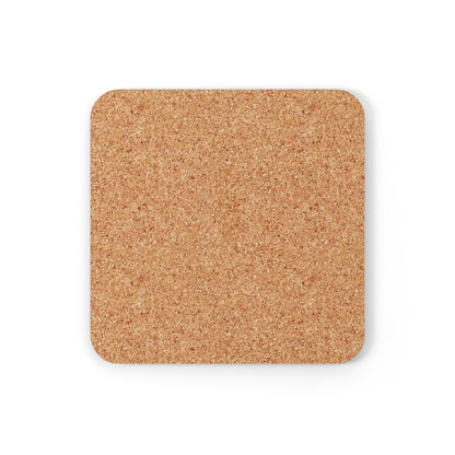 Artistic Fusion: Corkwood Coaster Set Infused with Tan Hua-Inspired Abstract Art