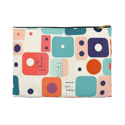 Retro Chic: Atomic Age-Inspired Accessory Pouch with Midcentury Modern Design and 1960s Fashion