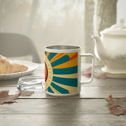 Atomic Age Sunshine: Midcentury Modern Sun Insulated Coffee Mug