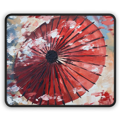 Abstract Japanese Umbrella Painting Gaming Mouse Pad: Unleashing Artistic Beauty