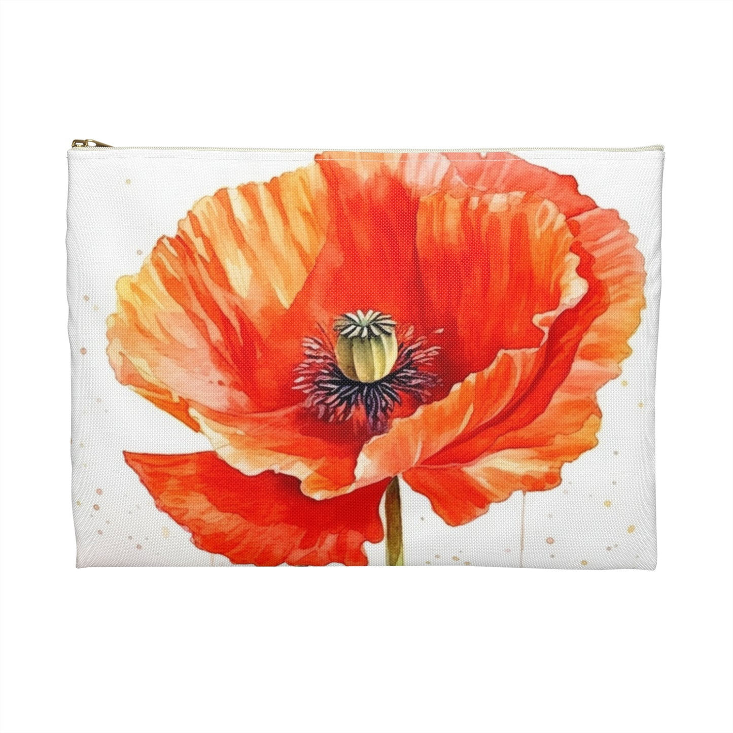 Watercolor Poppy Garden Accessory Pouch: Unleash the Beauty of Nature