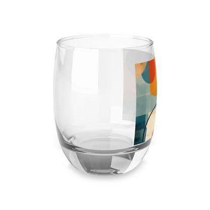 Geometric Whiskey Glasses with Abstract Expression