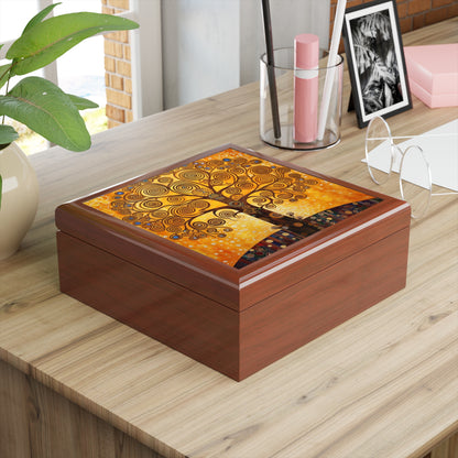 The Tree of Life Jewelry Box: A Modern Art Tribute to Gustav Klimt