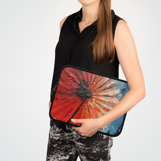 Umbrella Painting Laptop Sleeve: Channel Your Inner Artist with Abstract Oil Paint