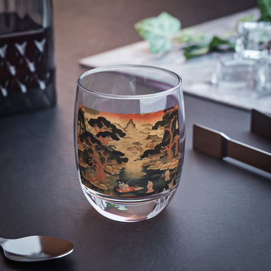 Custom Japanese Tapestry Whiskey Glass: Your Personalized Artistic Statement