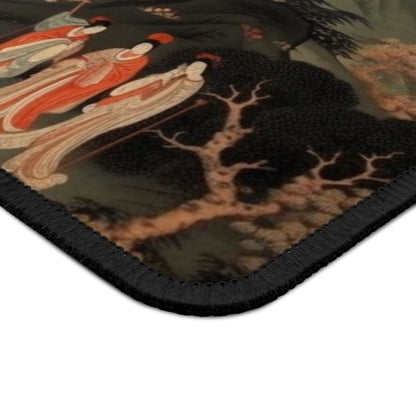 Custom Japanese Tapestry on a Gaming Mouse Pad - Unique Artistic Expression