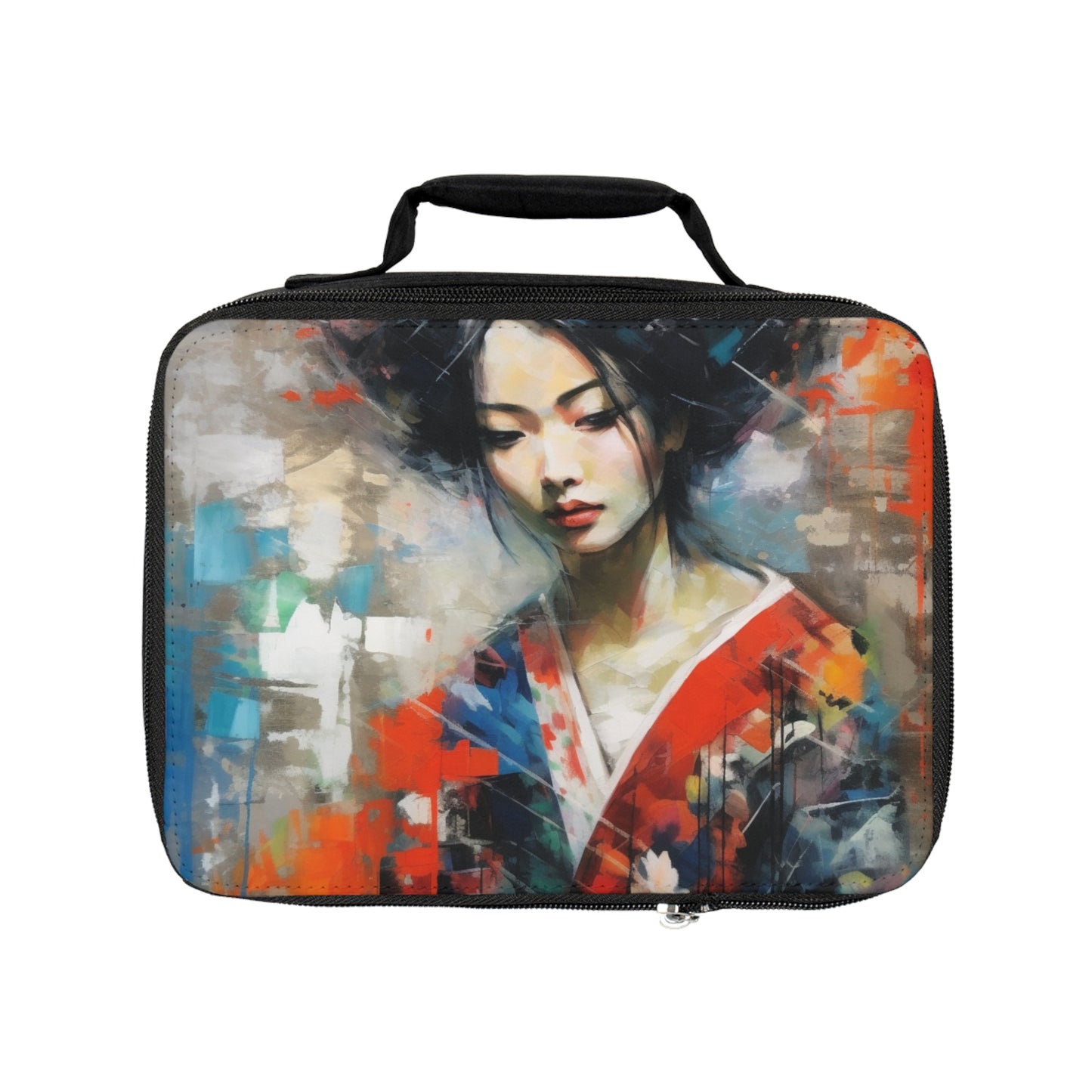 Lunch Bag with Geisha Art: Japanese Artistic Flair