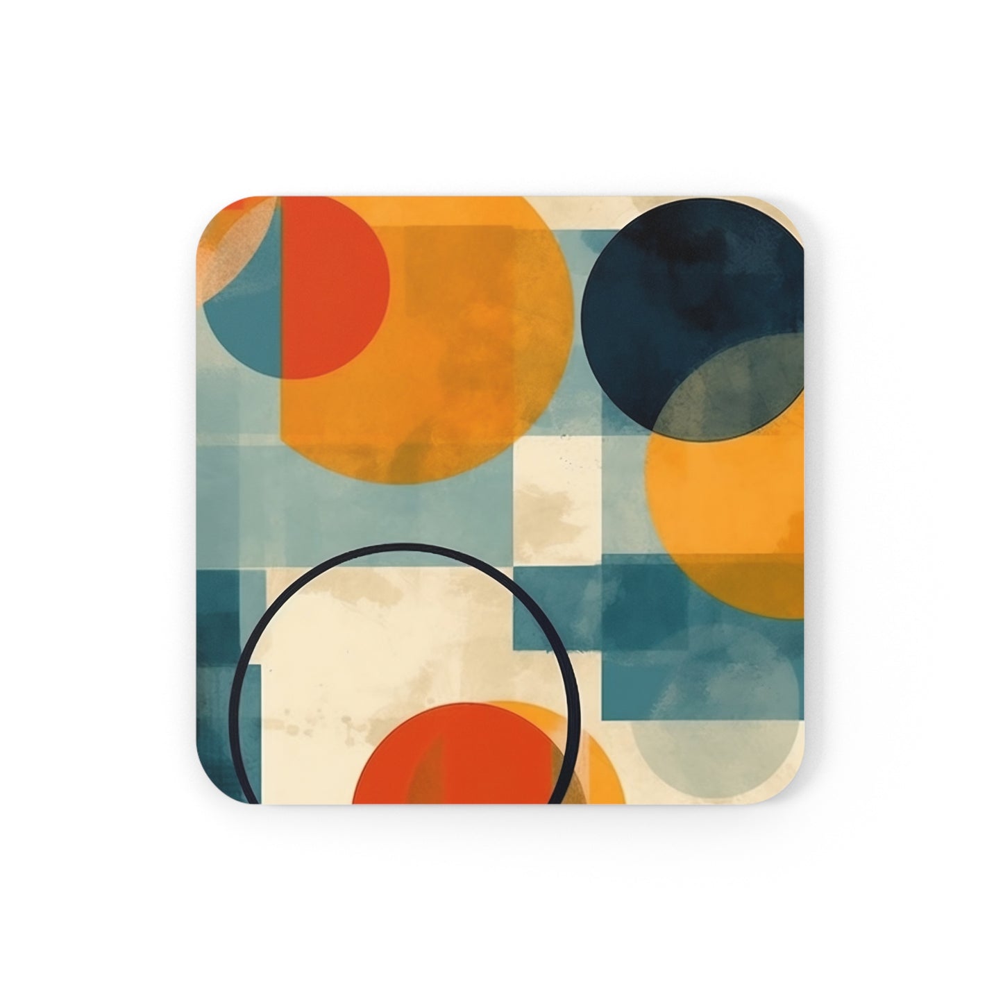 Geometric Gems: Corkwood Coaster Set Inspired by Abstract Geometric Art