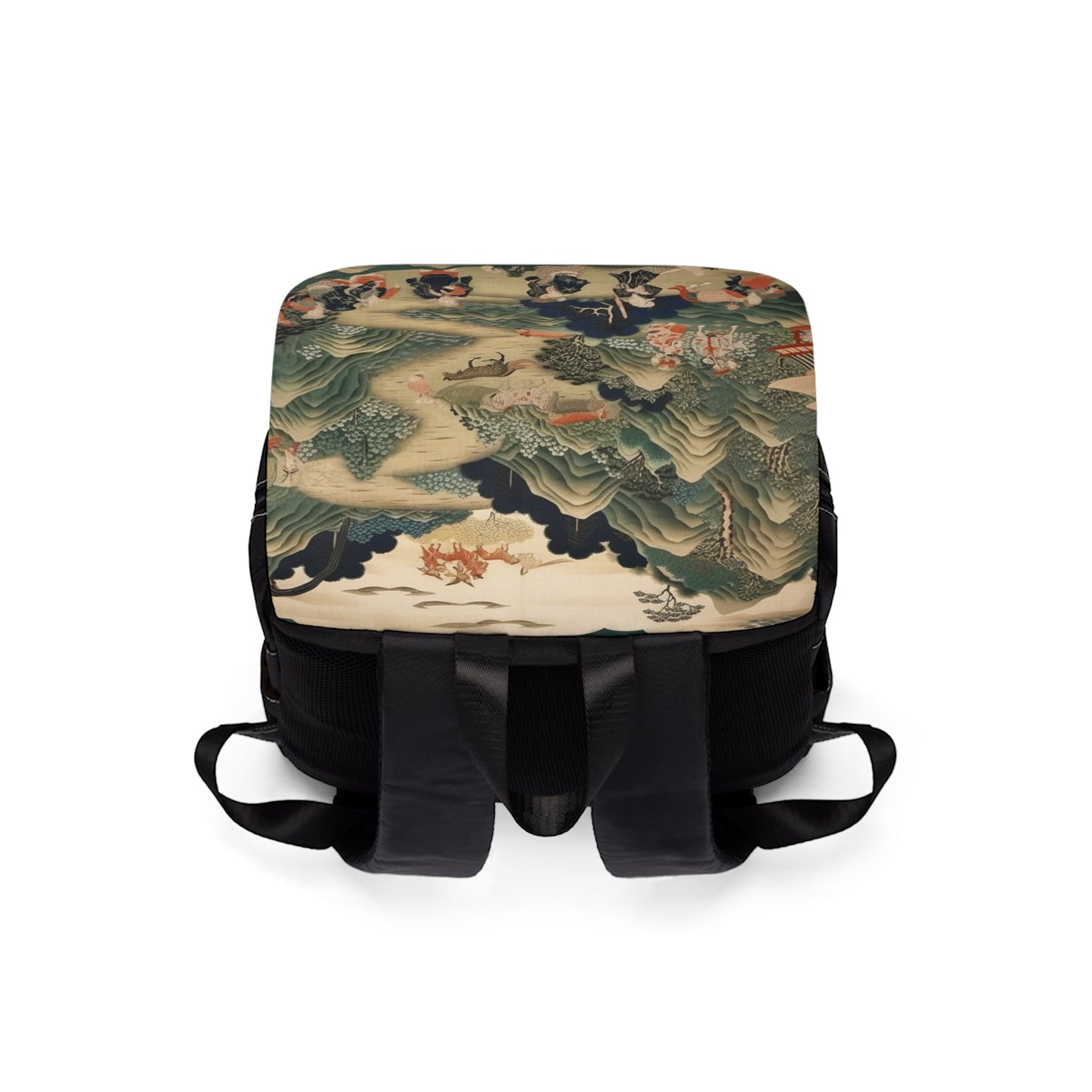 Japanese Tapestry Unisex Casual Shoulder Backpack: Embrace the Artistic Splendor